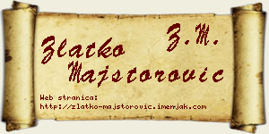Zlatko Majstorović vizit kartica